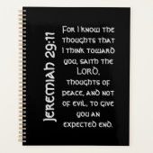 Modern Black Jeremiah 29:11 Scripture Verse Planner (Voorkant)