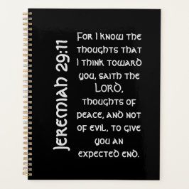 Modern Black Jeremiah 29:11 Scripture Verse Planner