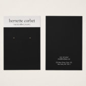 Modern Black Jewelry Designer die een weergavekaar Visitekaartje (Voorkant /achterkant)