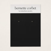 Modern Black Jewelry Designer die een weergavekaar Visitekaartje (Voorkant)