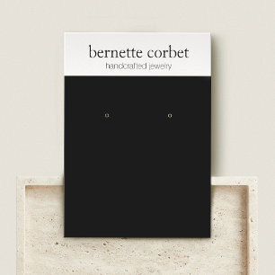 Modern Black Jewelry Designer die een weergavekaar Visitekaartje
