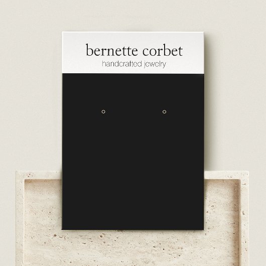 Modern Black Jewelry Designer die een weergavekaar Visitekaartje