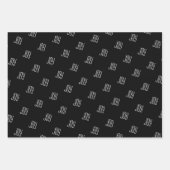 Modern Black Joyful Farmhouse kerst Inpakpapier Vel (Voorkant 2)