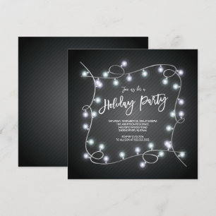 Modern Black Kerstlamour Holiday Kaart