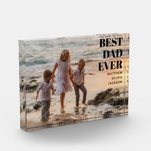 Modern Black Kids Names Custom Best Dad Ever Fotoblokken (Links)