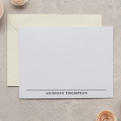 Modern Black Line Stationery Notitiekaartje