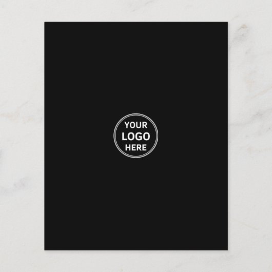 Modern Black Logo Marketing Creatief Bedrijf Flyer (Achterkant)