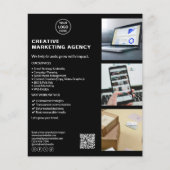 Modern Black Logo Marketing Creatief Bedrijf Flyer (Voorkant)