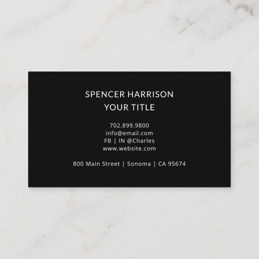 Modern Black Logo QR Code Template Visitekaartje (Achterkant)