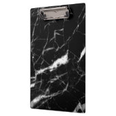 Modern Black Marble Designer Persoonlijk Klembord (Links)
