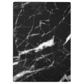 Modern Black Marble Designer Persoonlijk Klembord (Achterkant)