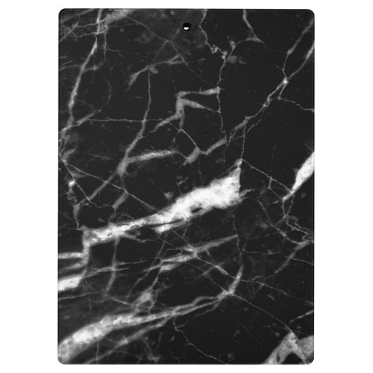 Modern Black Marble Designer Persoonlijk Klembord (Achterkant)