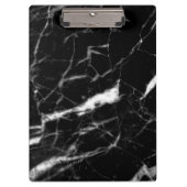 Modern Black Marble Designer Persoonlijk Klembord (Voorkant)