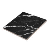 Modern Black Marble Pattern Tegeltje (Zijkant)