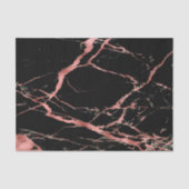 Modern Black Marble Roos Gold Glitter Wedding Tissuepapier (Voorkant)