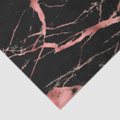 Modern Black Marble Roos Gold Glitter Wedding Tissuepapier (Detail)