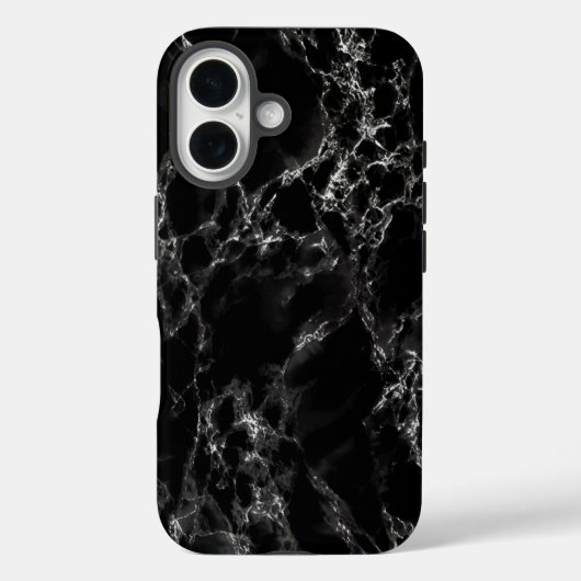 Modern Black Marble Stone Case-Mate iPhone Case (Achterkant)