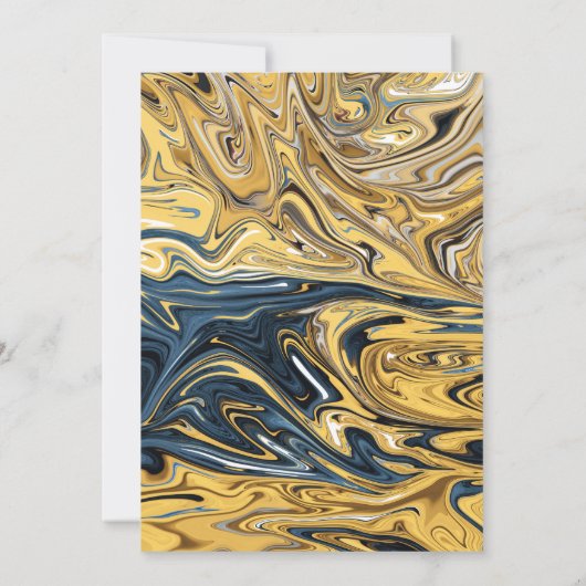 Modern Black Melted Gold Abstract Vrijgezellenfees Kaart (Achterkant)