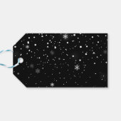 Modern Black Merry Christmas Graffiti Gift Label Cadeaulabel (Achterkant Horizontaal)