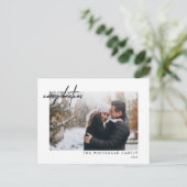 Modern Black Merry kerstcadeau wit Briefkaart (Staand voorkant)