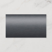 Modern Black Metal & Eyeball Optometrist Visitekaartje (Achterkant)