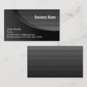 Modern Black Metal Mesh Pianist Visitekaartje (Voorkant / Achterkant)