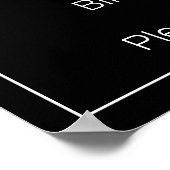 Modern Black Minimalist Birthday Welcome Sign Poster (Hoek)