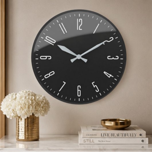 Modern Black Minimalist Custom Contemporary Office Grote Klok
