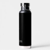 Modern Black Minimalist Personalized Groomsman Waterfles (Links)