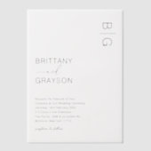 Modern Black Monogram Wedding Vellum Uitnodigingen (Voorkant)