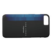 Modern Black N Blue Pixel Case-Mate iPhone Case (Achterkant (Horizontaal))