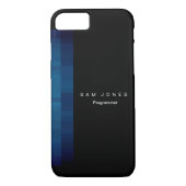 Modern Black N Blue Pixel Case-Mate iPhone Case (Achterkant)