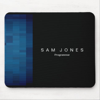 Modern Black N Blue Pixel Muismat