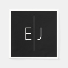 Modern Black Name Initials  Servet