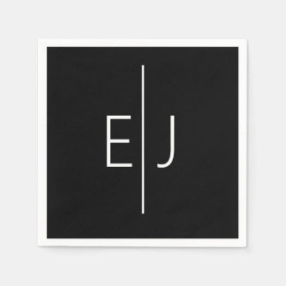 Modern Black Name Initials  Servet