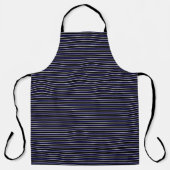 Modern Black Navy Blue Striped Pattern Schort (Voorkant)