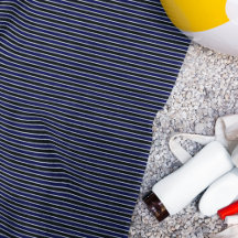 Modern Black Navy Blue Striped Pattern