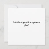 Modern Black New Home Housewarming Kaart (Achterkant)