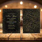 Modern Black New Year’s Eve Party Invitation