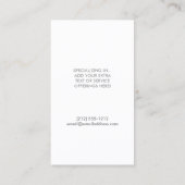 Modern Black Night Owl Logo DJ, Band, muzikant Visitekaartje (Achterkant)