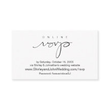 Modern Black, online RSVP via Wedding-website