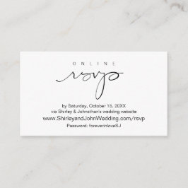 Modern Black, online RSVP via Wedding-website Informatiekaartje