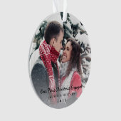 Modern Black, onze eerste kerstfoto Ornament (voorkant)