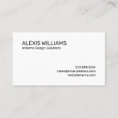 Modern Black op White Polka Dots Black Stripe Visitekaartje (Achterkant)