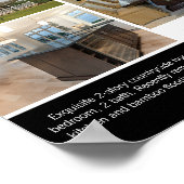 Modern Black Open House Welcome Real Estate Photo Poster (Hoek)