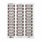 Modern Black Oranje Red Tulips Floral Waterverf Etiket (Full Sheet)