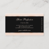 Modern Black Pastel Pink Ombre Oval Lijst Elegant Visitekaartje (Achterkant)