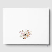 Modern Black Pastel Wildflower Boho Wedding Gastenboek (Achterkant)