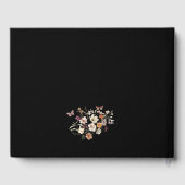 Modern Black Pastel Wildflower Boho Wedding Gastenboek (Achterkant)