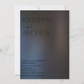 Modern Black Pearl Wedding Invitation Kaart (Voorkant)